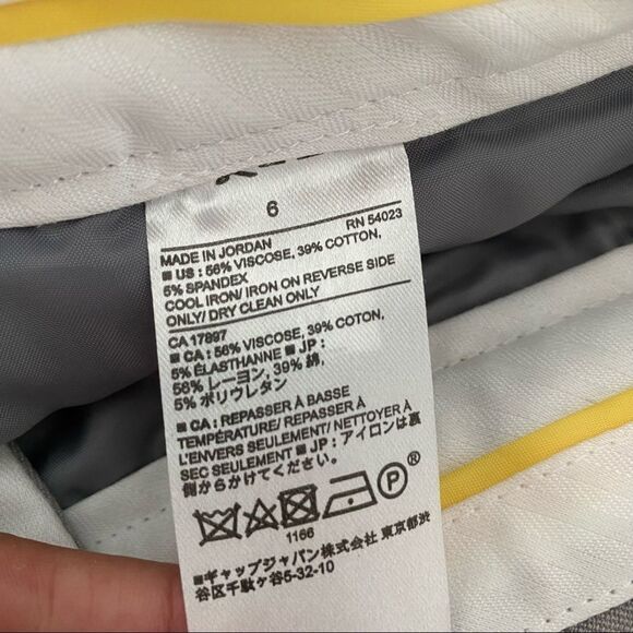 Banana Republic Sloan Crop Gray Pants SZ 6 - Picture 7 of 7